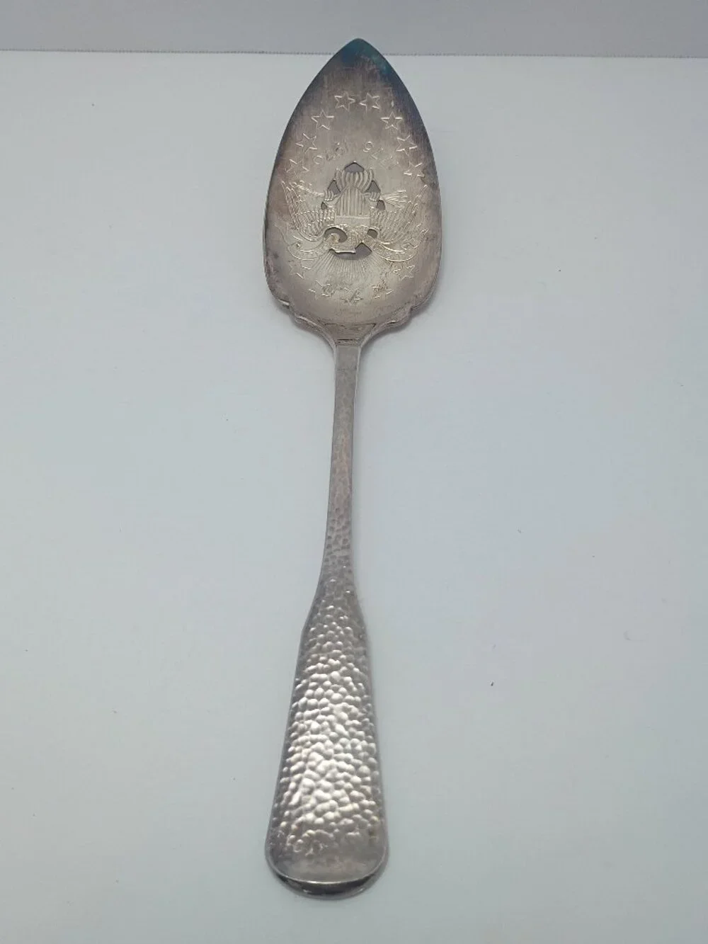 Cake Pie Server American Eagle Patriotic 1776-1976 NOS Silverplate Oneida Rogers